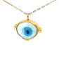 Gold Plated Bronze & Glasswork Evil Eye Pendants