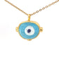 Gold Plated Bronze & Glasswork Evil Eye Pendants