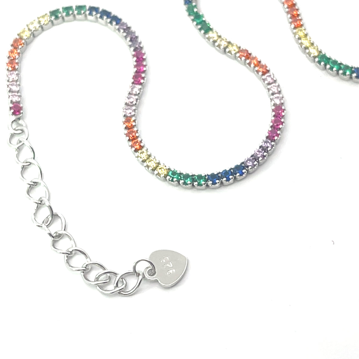 Prism Cubic Zirconia Tennis Bracelet in Silver