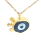 Gold Plated Bronze & Glasswork Evil Eye Pendants