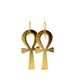 Gold Plated Bronze Ankh Necklace & Earring Set