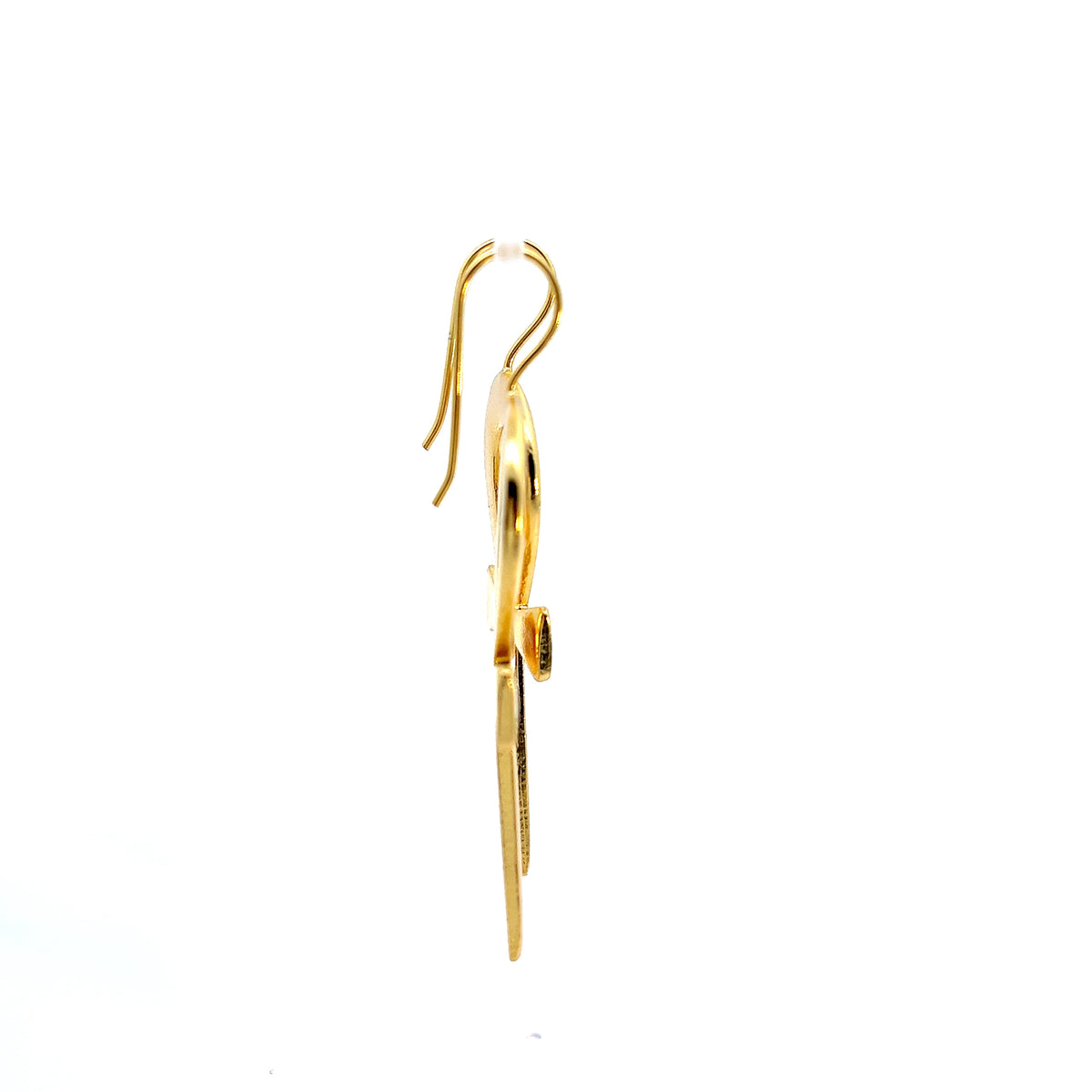 Gold Plated Bronze Ankh Necklace & Earring Set
