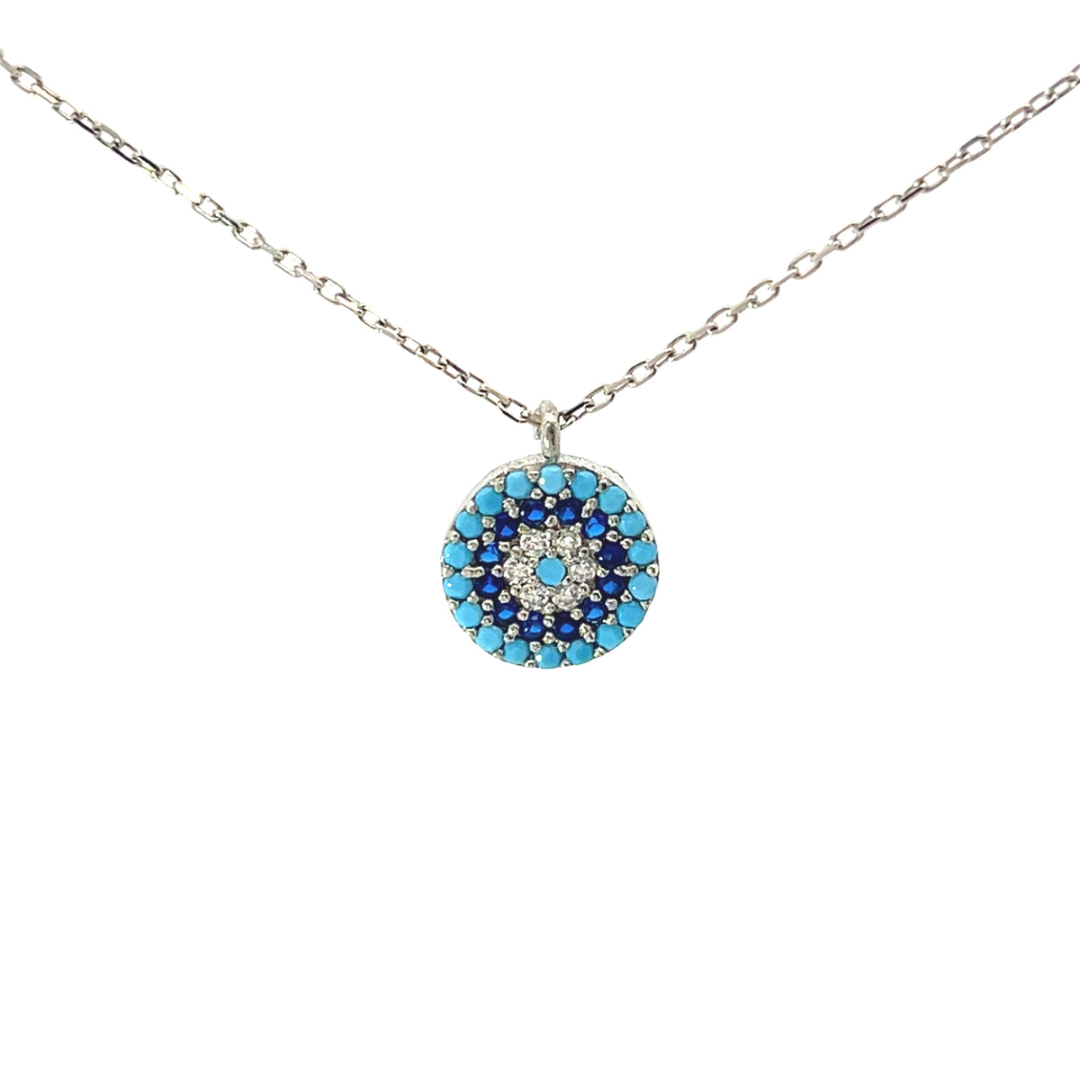Pavé Evil Eye Huggie Earrings & Matching Pendants