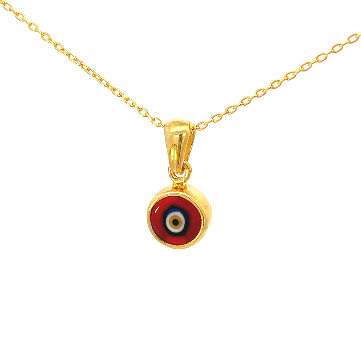 Enamel Mini Evil Eye Pendants | Silver & Gold Plated
