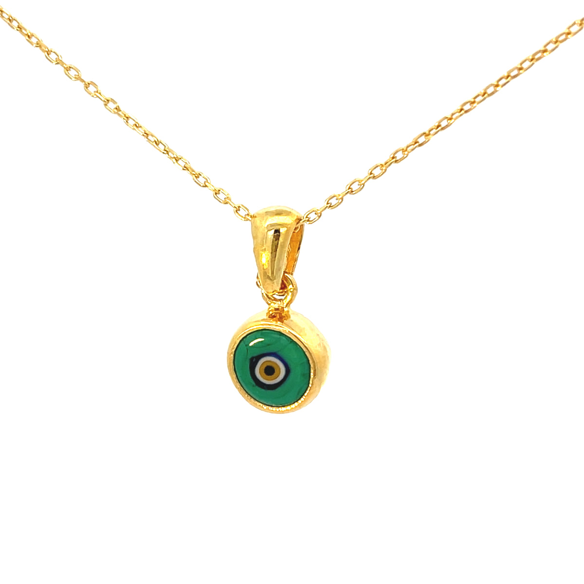 Enamel Mini Evil Eye Pendants | Silver & Gold Plated