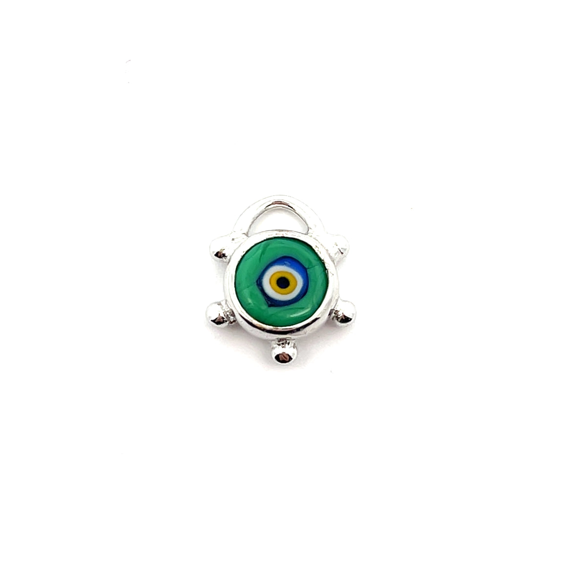 Enamel Mini Evil Eye Pendants | Silver & Gold Plated