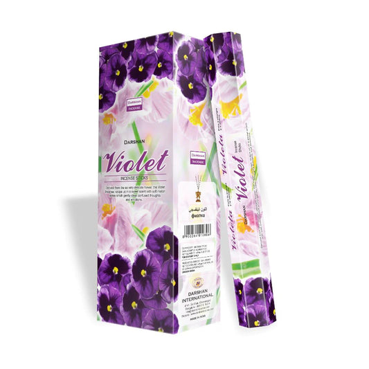 Darshan Violet Incense 20 Hex Pack