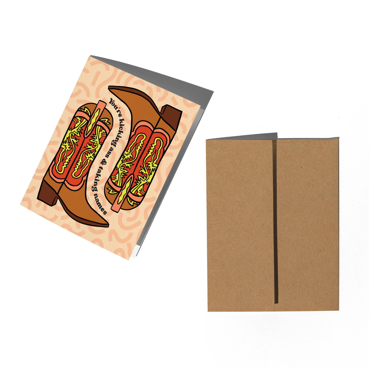 Kickass Cowboy Boot Congratulations Card