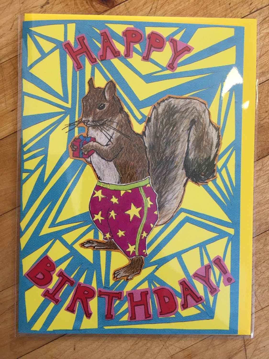 Party Pants Squirrel Birthday Card