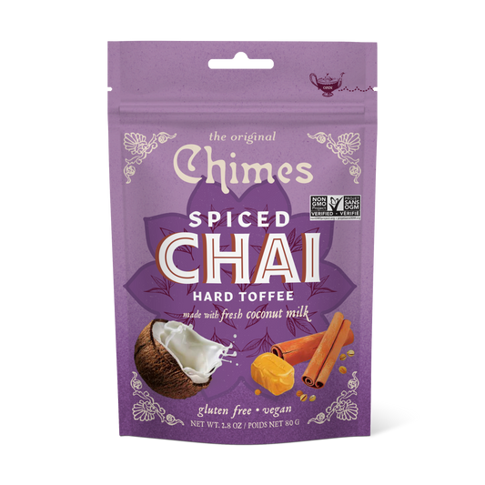 Chimes Spiced Chai Hard Toffee Candy - 3.5 oz Bag