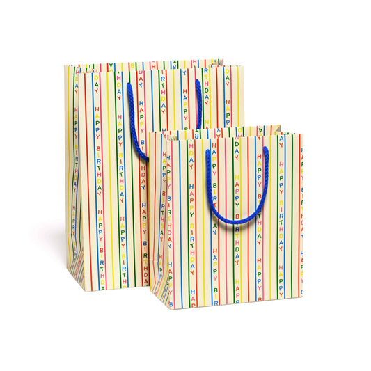 Birthday Stripes gift bags