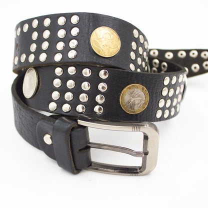 Leather Arabic Coin Belt | Moroccan Leathers
