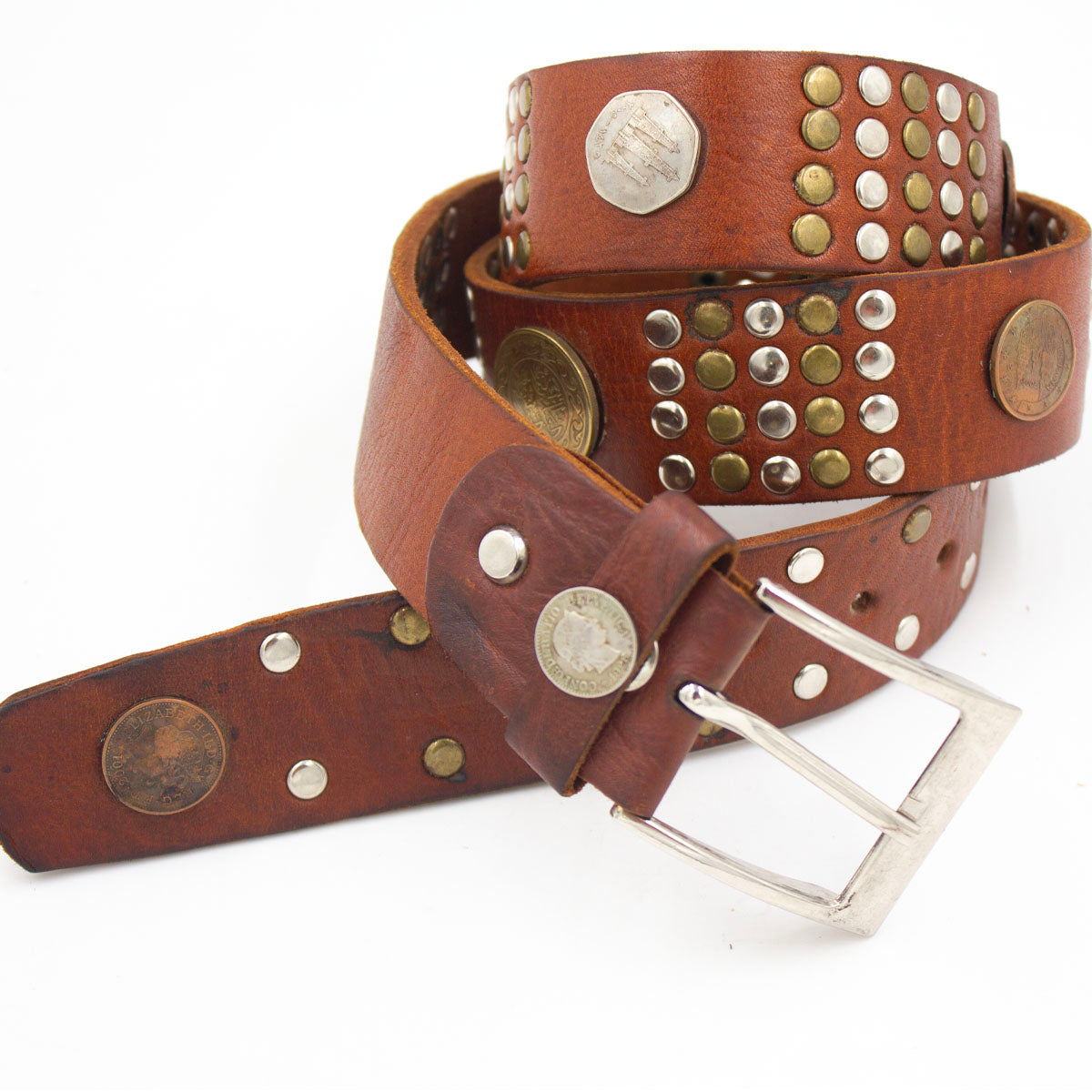 Leather Arabic Coin Belt | Moroccan Leathers