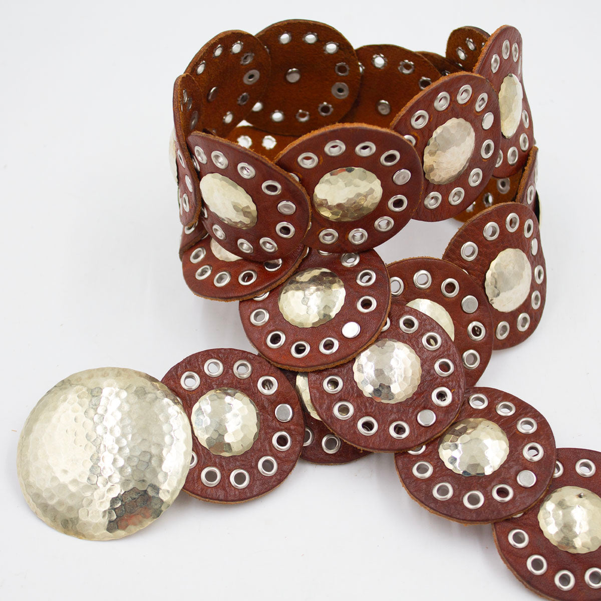 Hammered Disc Belt | Moroccan Leathers
