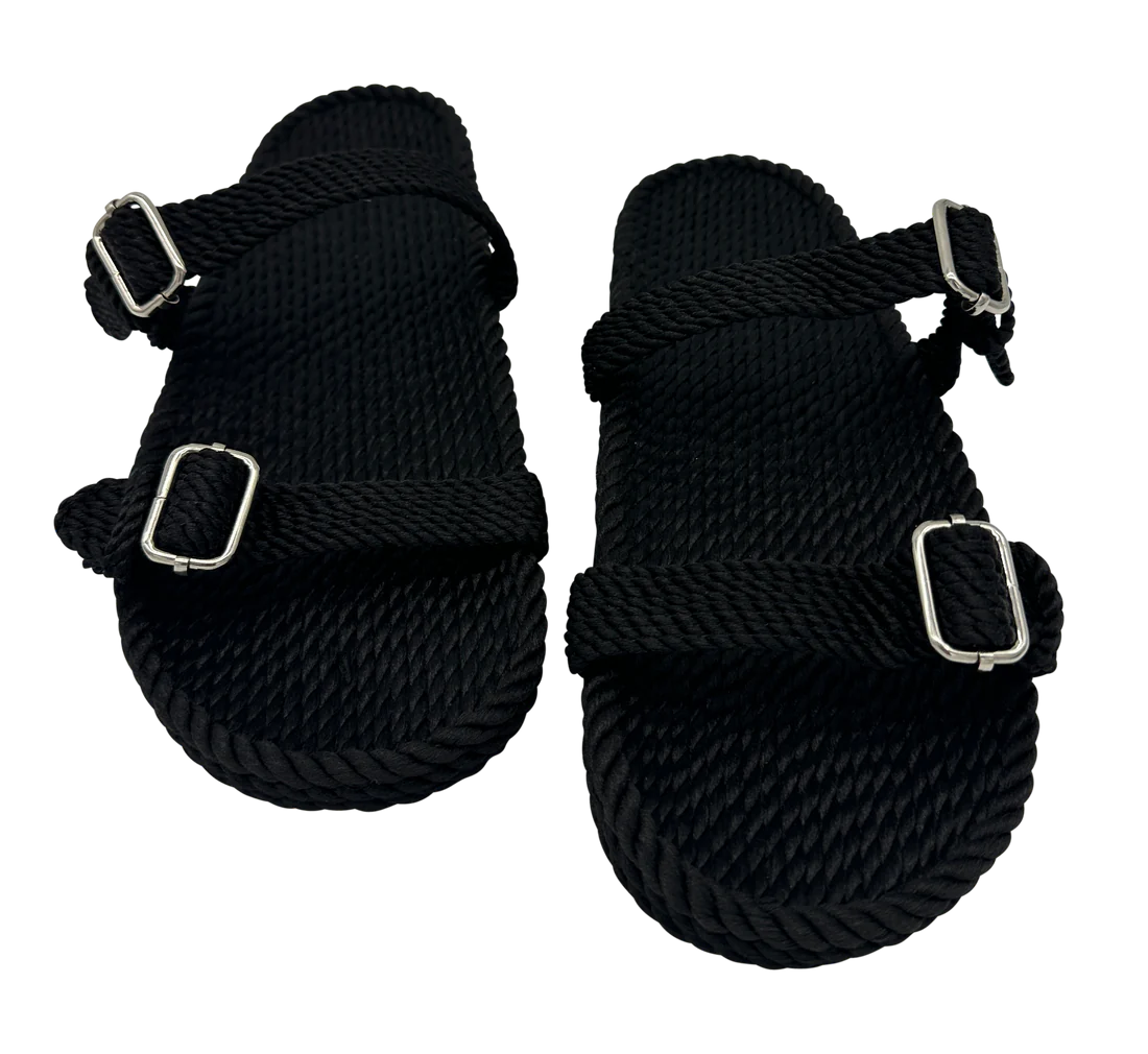 Double buckle Rope Sandals