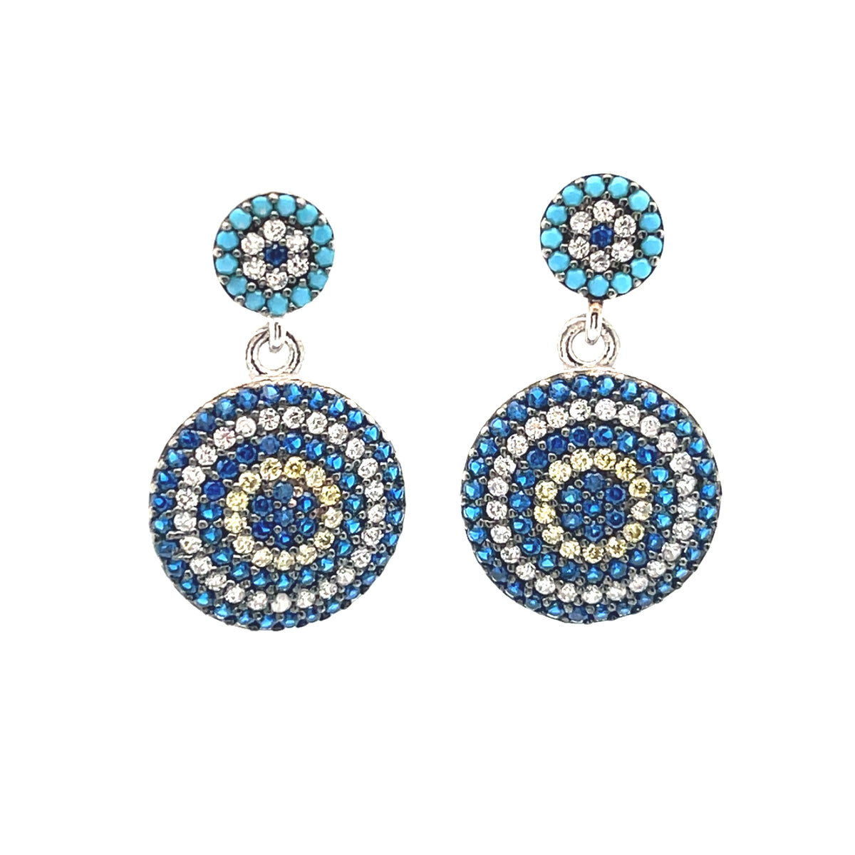 Pavé Evil Eye Stud Earrings