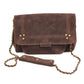 Chain Strap Suede Shoulder Bag | Moroccan Leathers