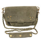 Chain Strap Suede Shoulder Bag | Moroccan Leathers