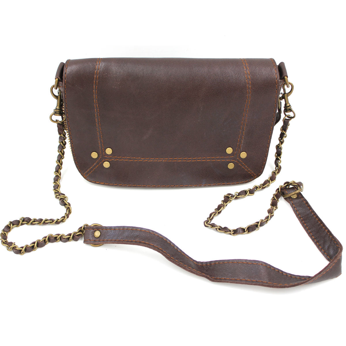 Chain Strap Suede Shoulder Bag | Moroccan Leathers