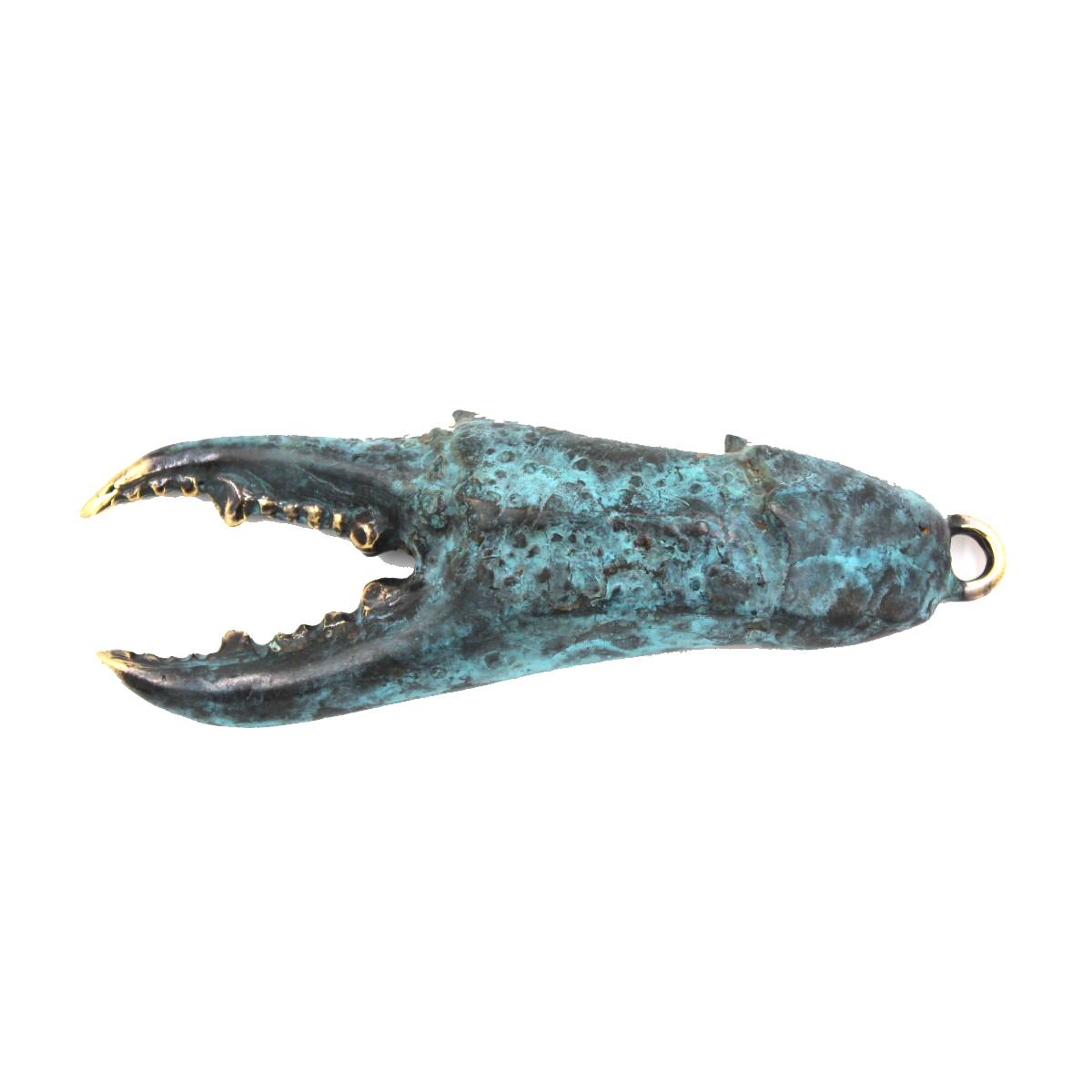 Bronze Crab Claw Bottle Opener Verdigris Finish