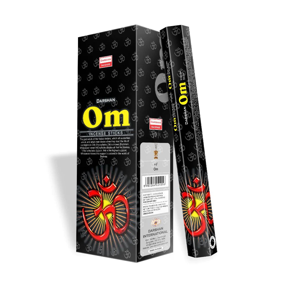 Darshan Om Incense 20 Hex Pack