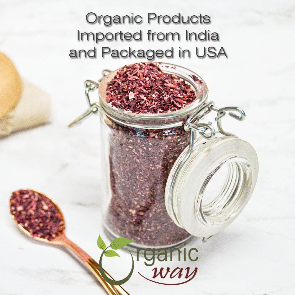 Dried Hibiscus Flower Cut & Sifted (Hibiscus rosa-sinensis) | Herbal Tea | Kosher Certified | Raw, Vegan, Non GMO & Gluten Free | USDA Certified | Origin - India