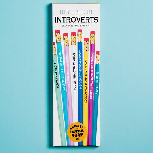 Excuse Pencils for Introverts Original | Funny Pencils