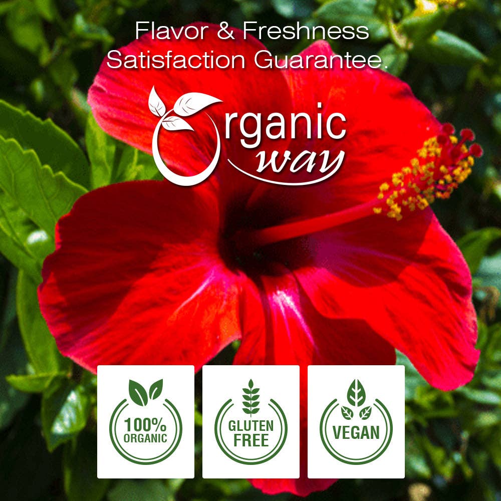Dried Hibiscus Flower Cut & Sifted (Hibiscus rosa-sinensis) | Herbal Tea | Kosher Certified | Raw, Vegan, Non GMO & Gluten Free | USDA Certified | Origin - India