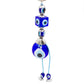 Multi Beaded Evil Eye Keychain