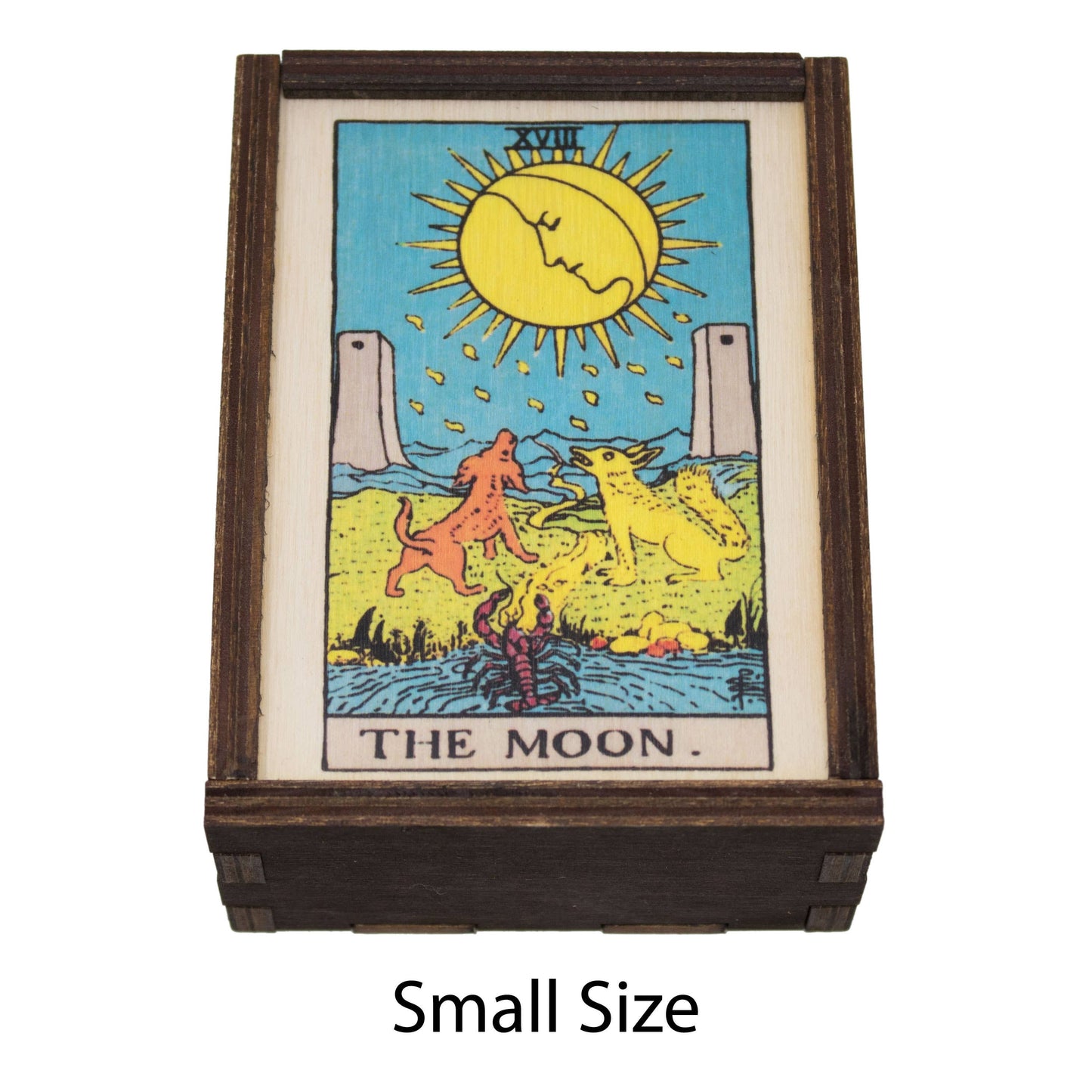 Tarot - 18 - The Moon Full Color Stash Box