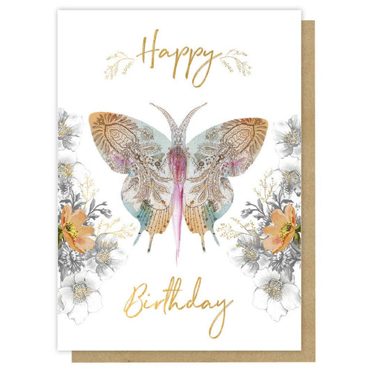 Greeting Card - Paisley Butterfly