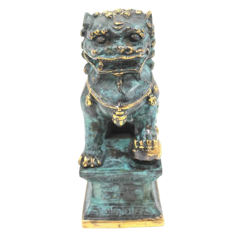 Bronze Shishi Guardian Lions: Male Foo Dog