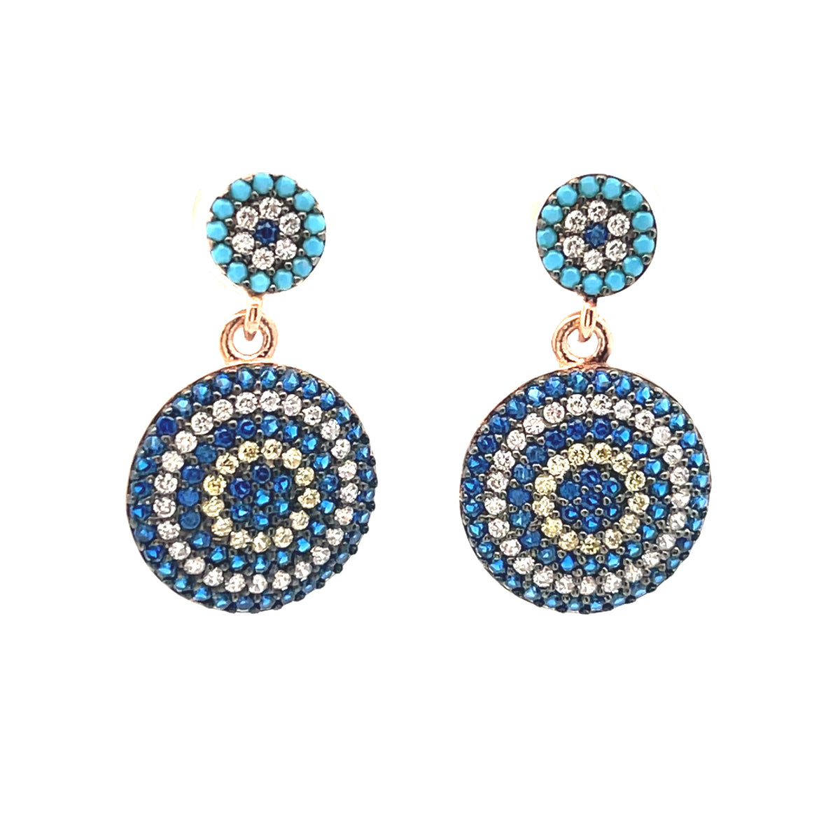Pavé Evil Eye Stud Earrings
