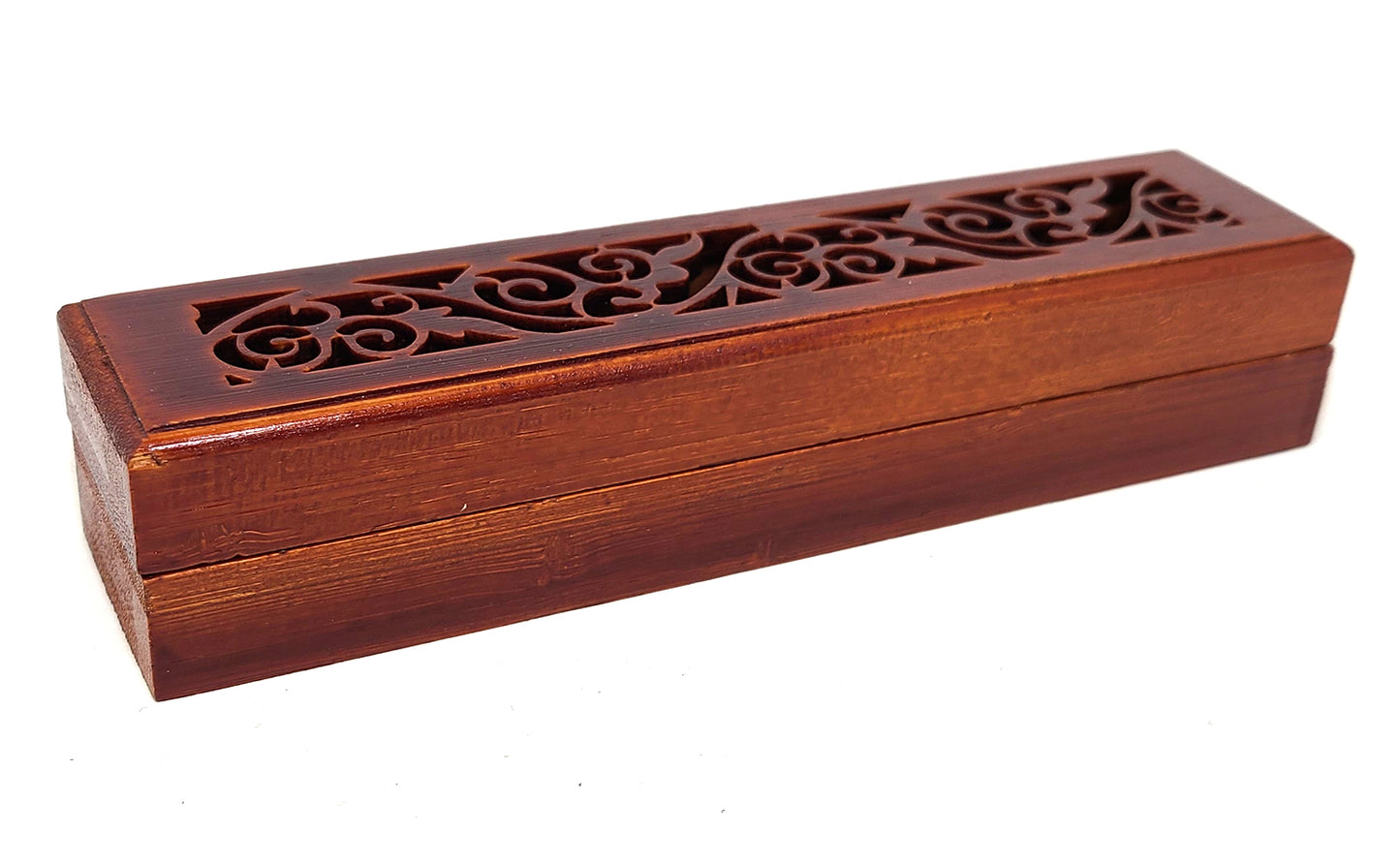 Small Size- Rosewood Finish Wood Incense Box Burner