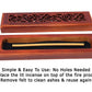 Small Size- Rosewood Finish Wood Incense Box Burner