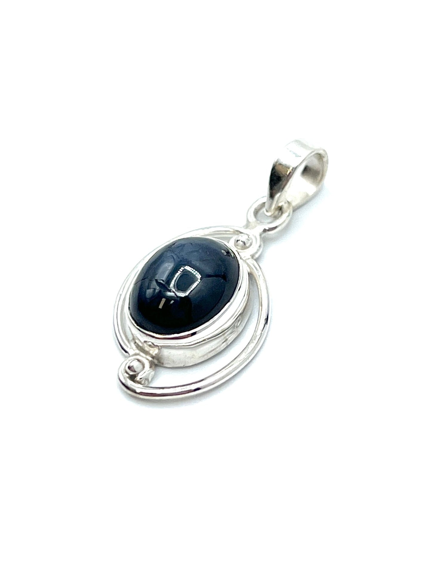 Silver Double Wire Gemstone Pendants Premium Stones