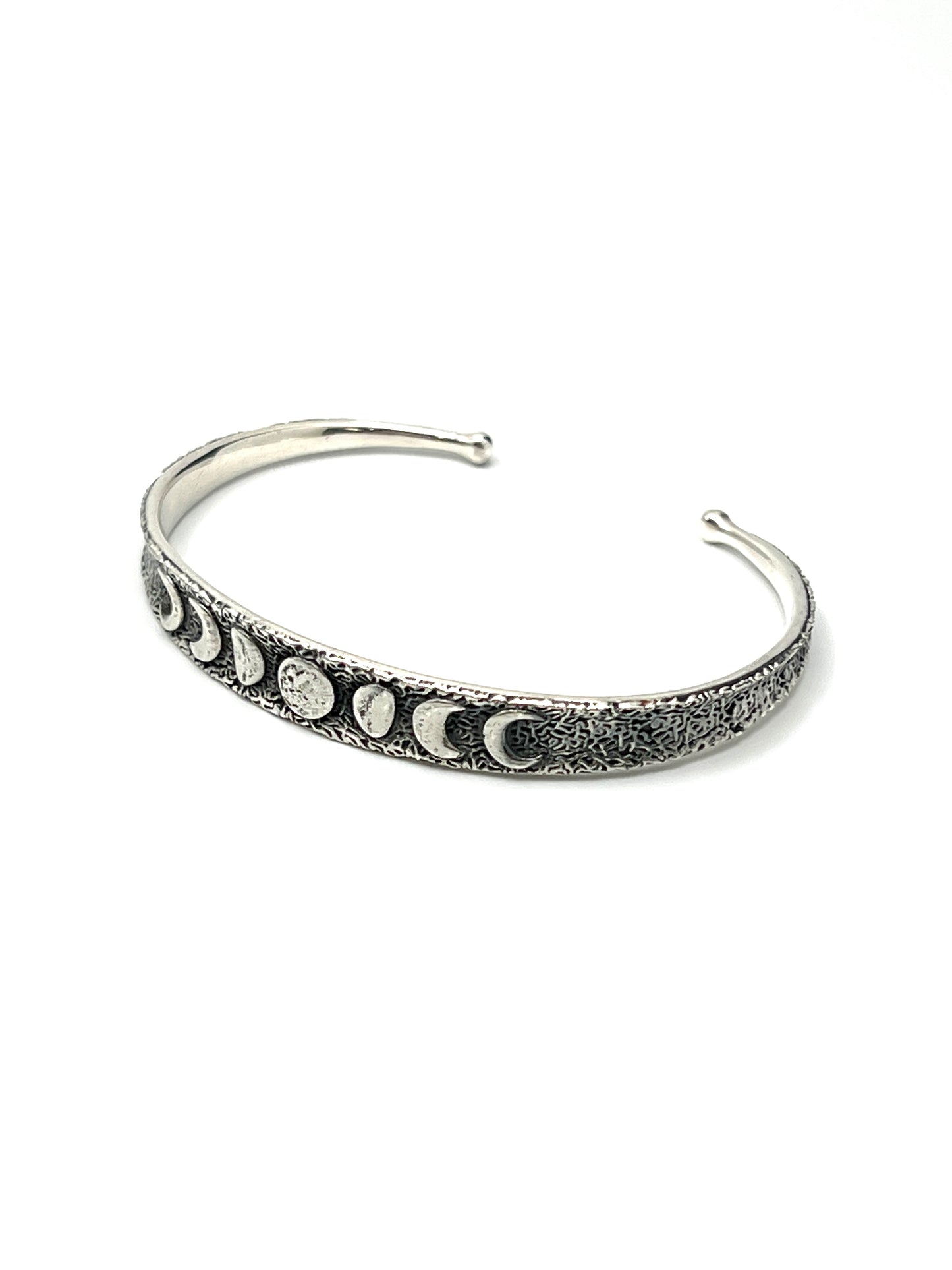 Oxidized Silver Moon Phases Cuff