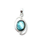 Silver Double Wire Gemstone Pendants