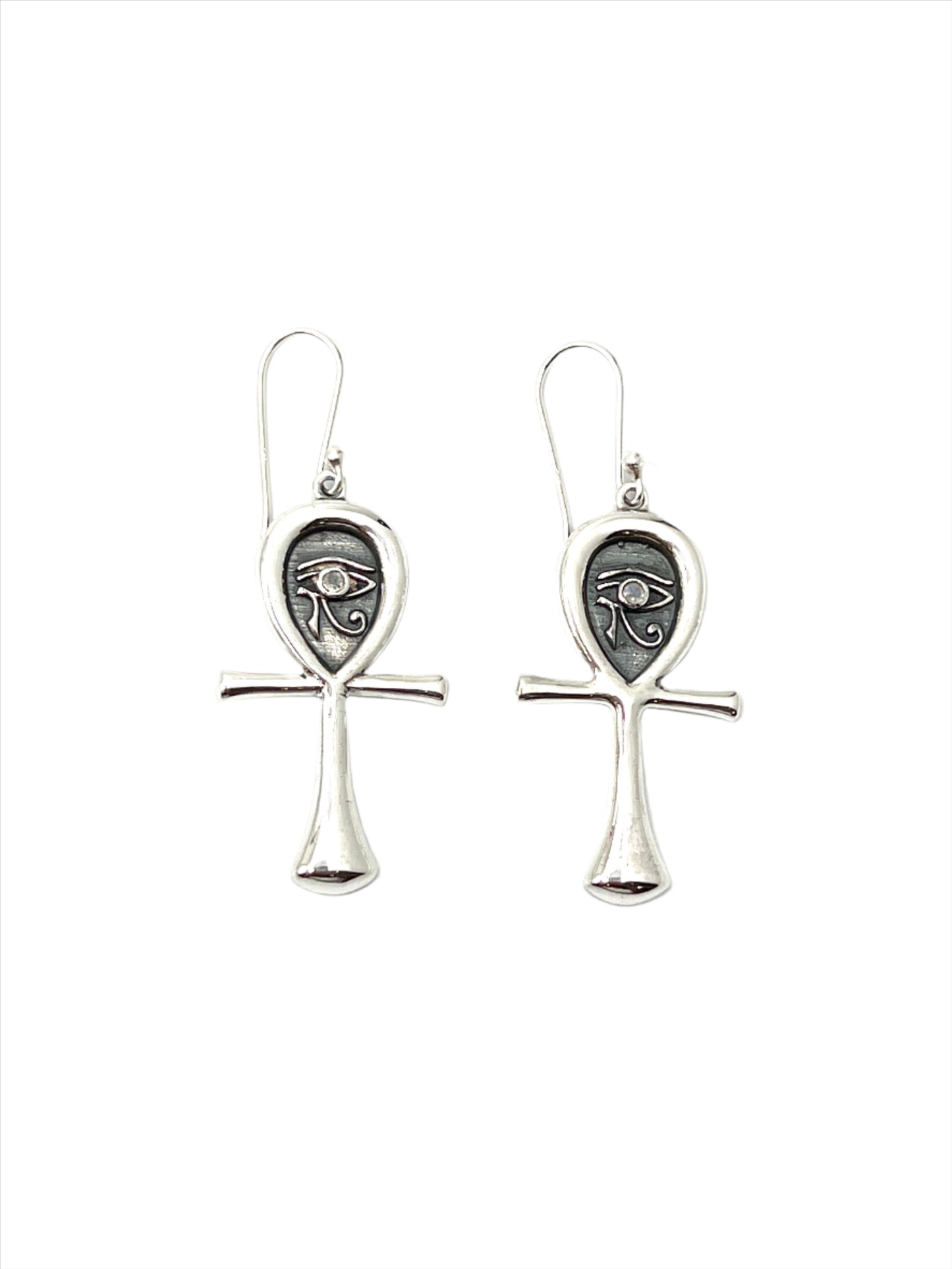 Ankh Eye of Horus Earrings