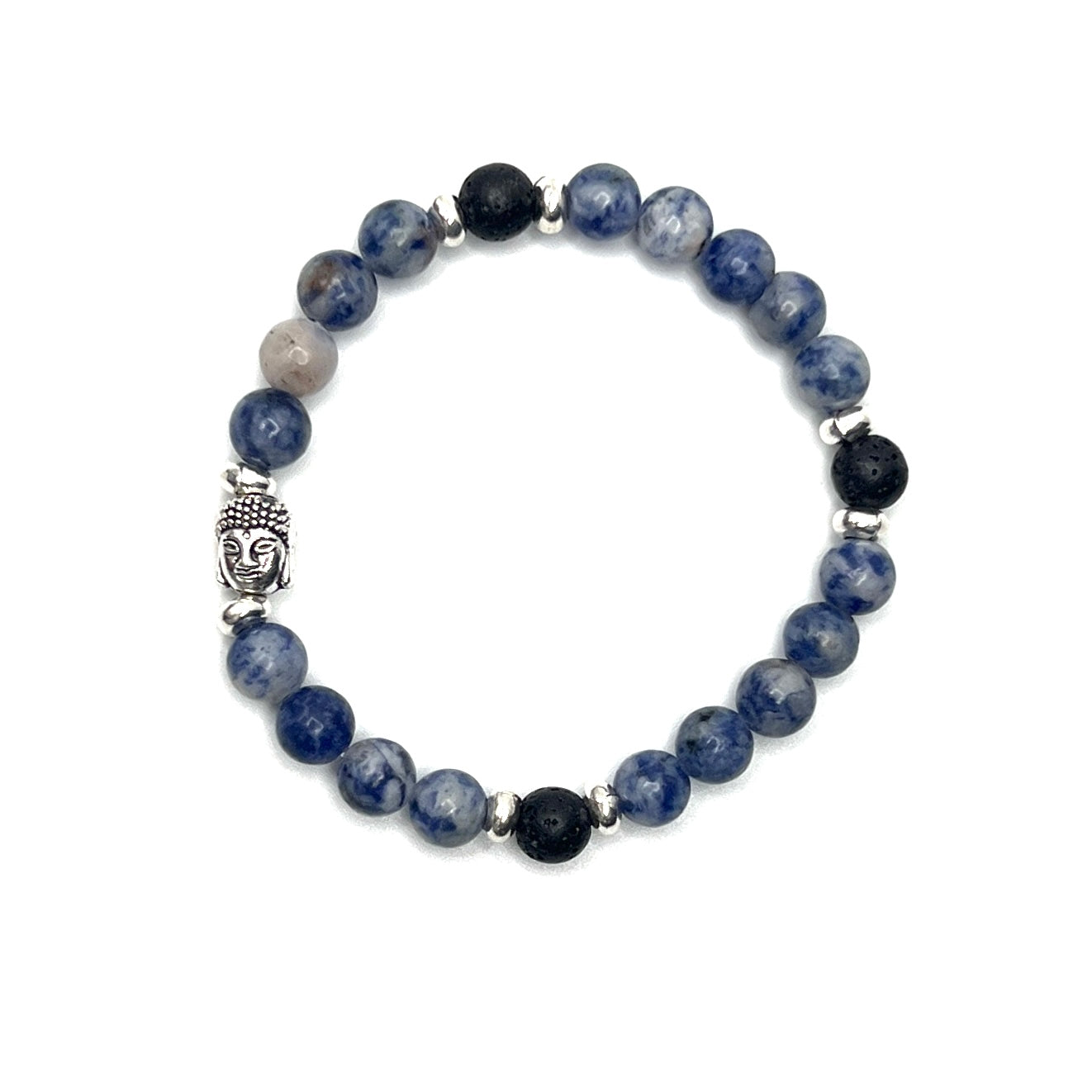 Large Buddha Head Stretchy Stone Bracelets