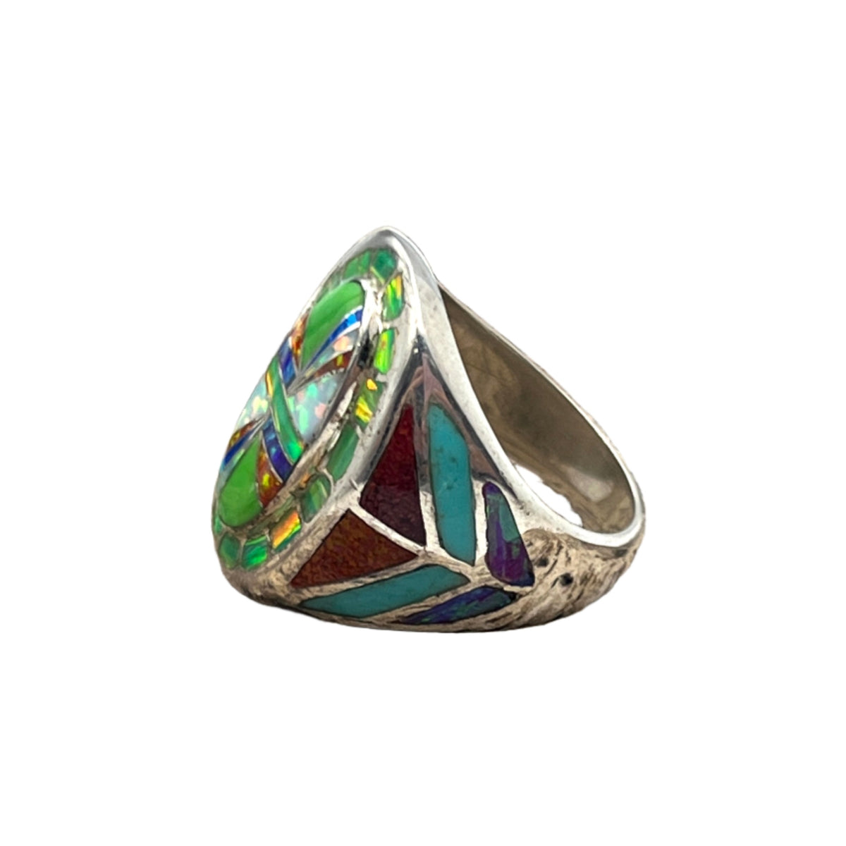 Gemstone Paintings by David Freeland Jr. | Zuni Mosaic Rings