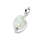 Silver Double Wire Gemstone Pendants