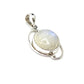 Silver Double Wire Moonstone Pendants