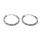 Oxidized Sterling Silver Twist Hoop Earrings