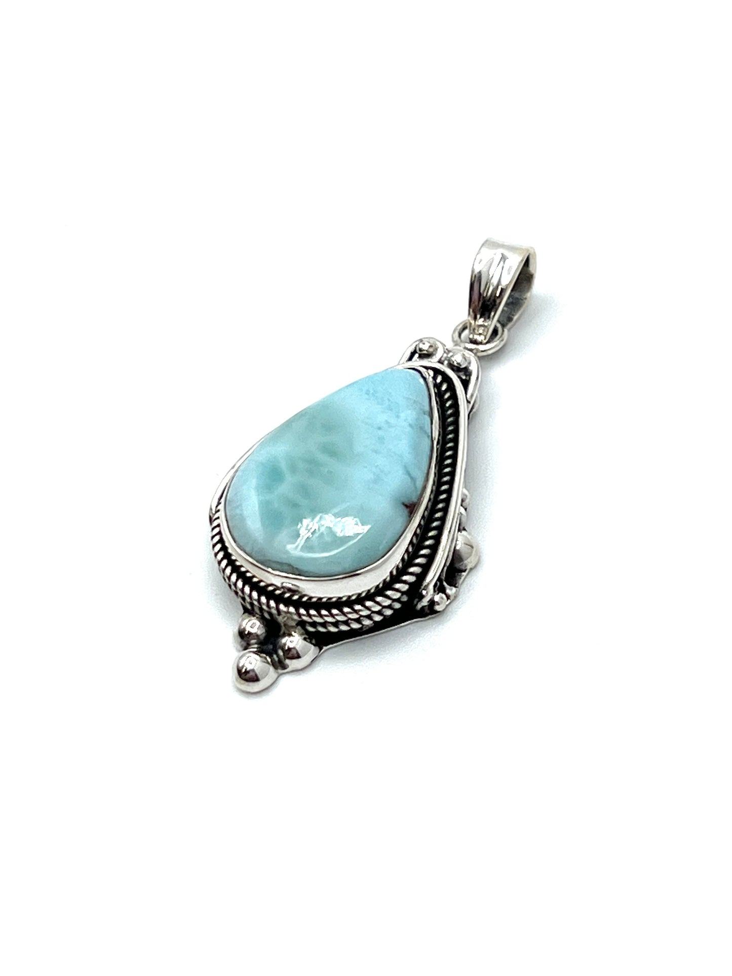 Bali Ball Point Larimar Pendants