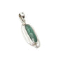 Silver Double Wire Green Kyanite Pendants