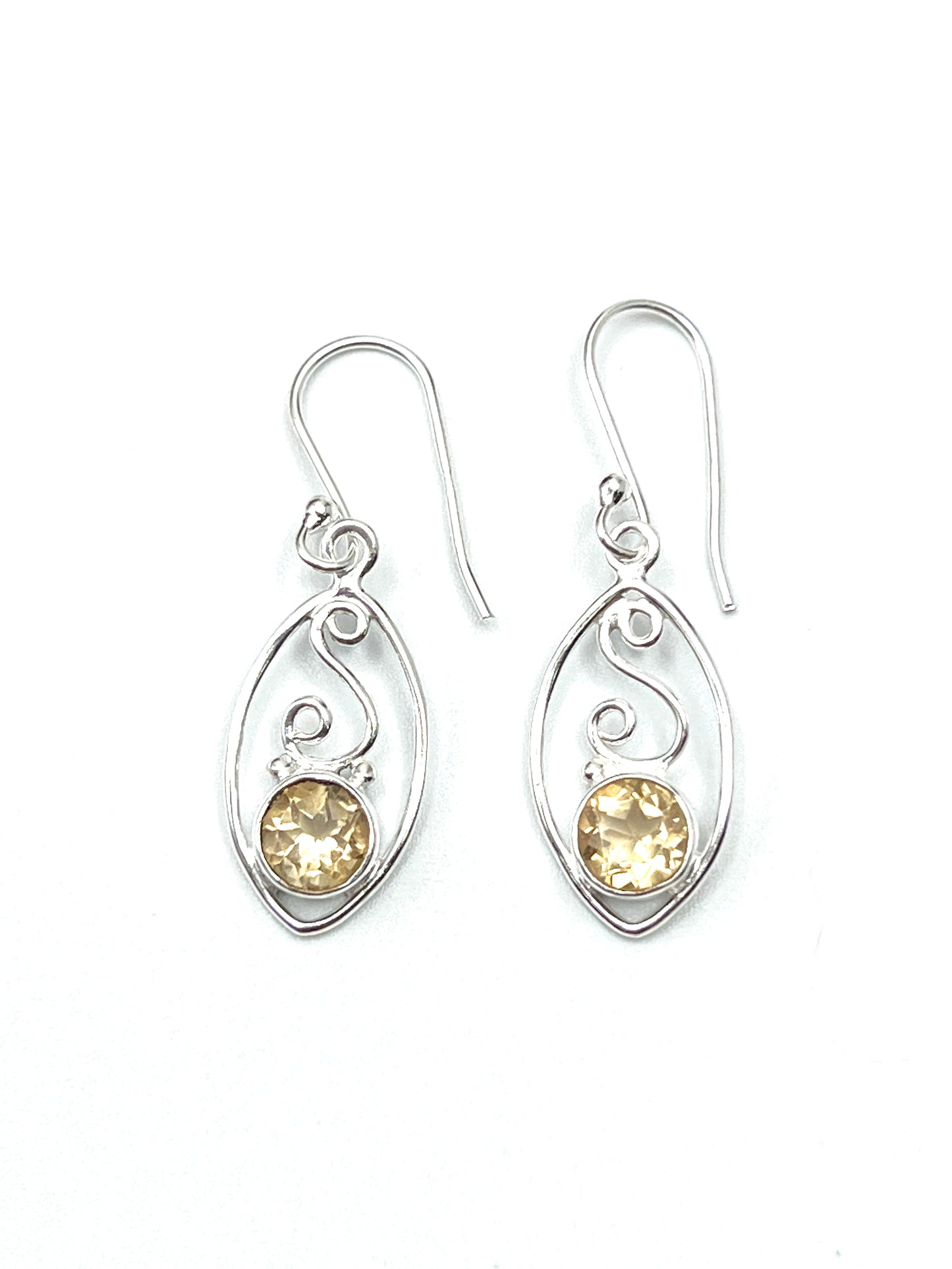 Gemstone Swirl Earrings