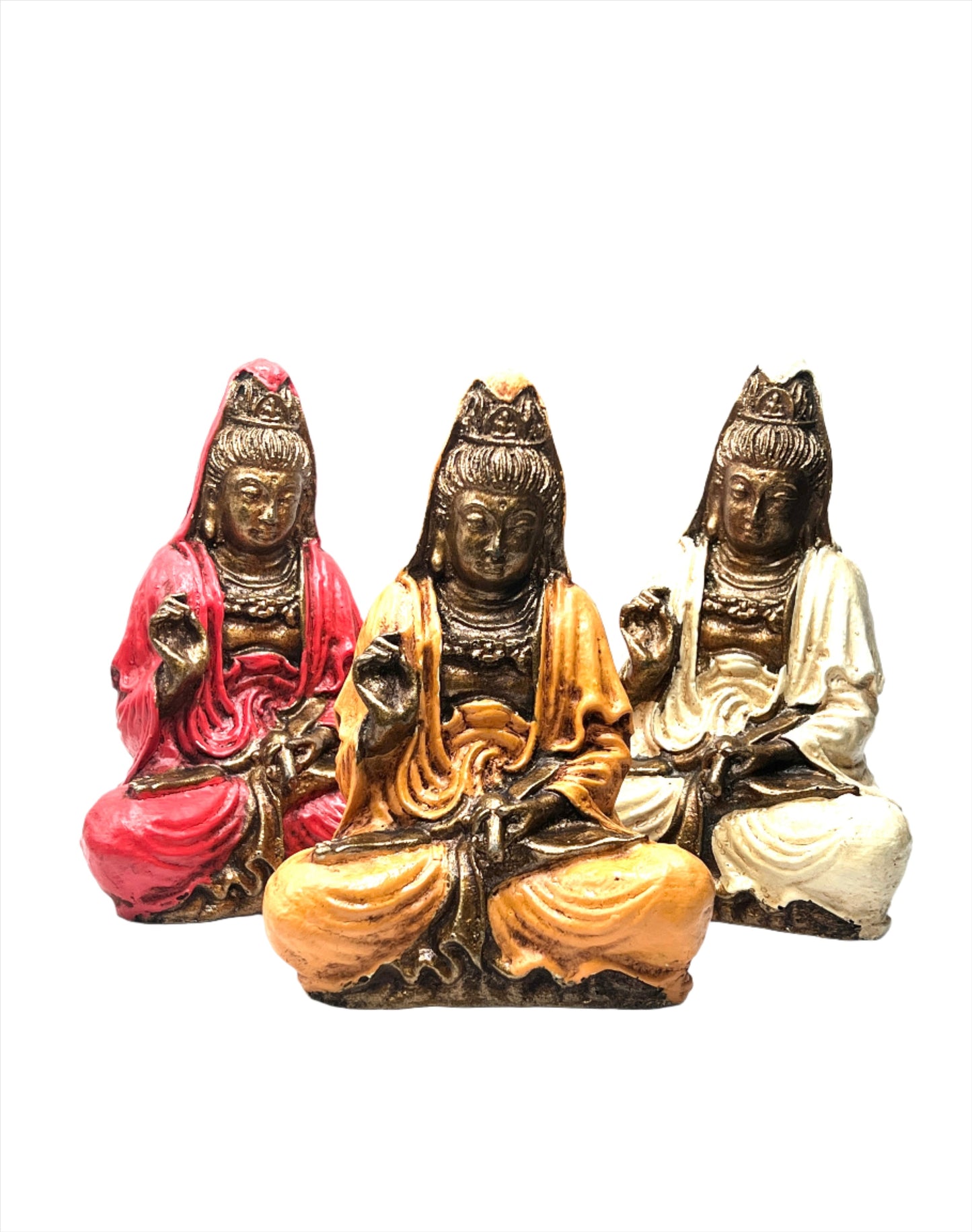 Hand Painted Resin Quan Yin Staues