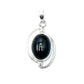 Silver Double Wire Gemstone Pendants