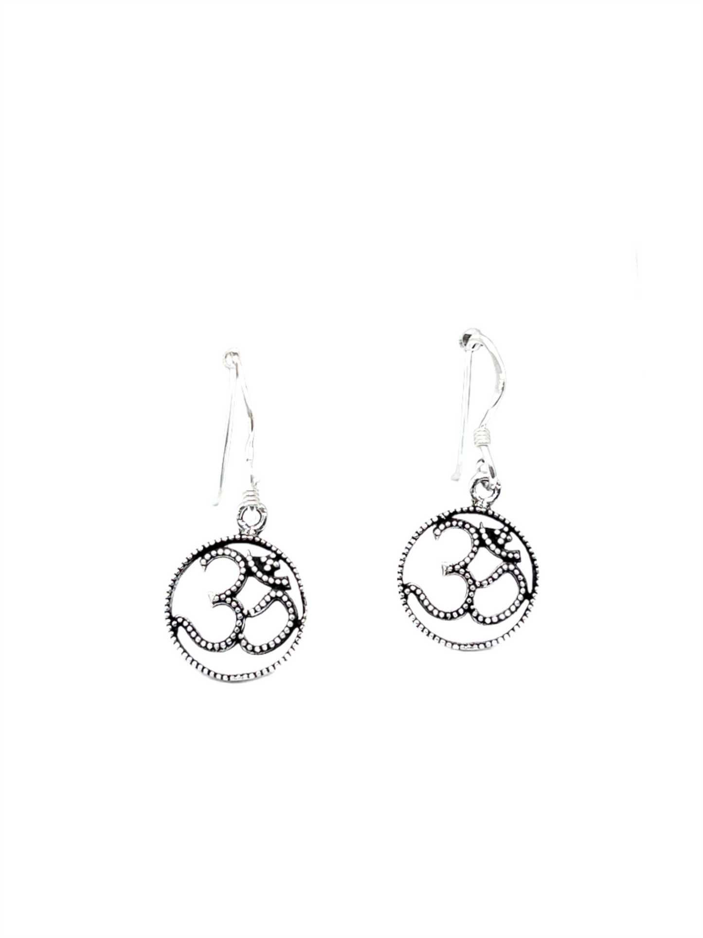 Beaded Om Earrings